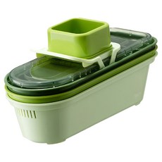 Seekis 多功能廚房多籃切菜器/檸檬水果切片器/土豆胡蘿蔔切絲刨絲器, 綠色, 1個