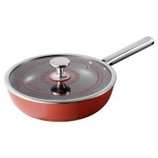 Lanmi 懶米 唱片系列 鑄鐵煎炒鍋加蓋, 1個, 28cm