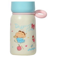 MTuTU 萌兔兔 蠟筆小新 316迷巧隨身保溫瓶, 藍色, 1個, 310ml