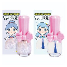 아임핑키 핑키페인트 어린이 매니큐어 9ml x 2종 세트, 트윙클써클, 유리알탑코트, 1세트