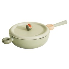 Lanmi 懶米 鈴鐺系列 鈦晶炒鍋加蓋 肉桂奶提, 1個, 28cm