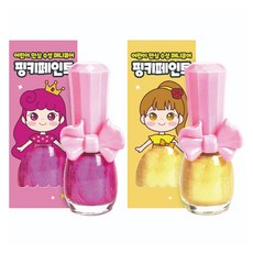 i'm pinky Pinky Paint 兒童指甲油 9ml x 2件組, 閃亮粉, 閃亮金, 1套