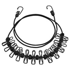 Inart 旅行用露營用曬衣夾, 黑色, 1個