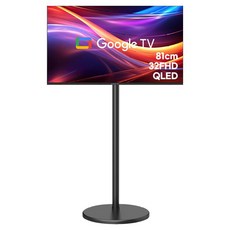 와이드뷰 FHD QLED 블랙에디션 삼탠바이미 V1 구글 스마트 이동식 TV, TV(GTWV320FHDQ), 이동형스탠드(EKWBYME38B), 고객직접설치, 이동형 스탠드, 81cm(32인치)