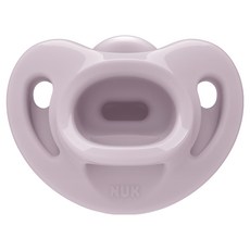 누크 프리미엄초이스 올실리콘 노리개 젖꼭지 Size 1, 0-6개월, 퍼플, 1개