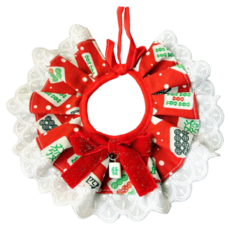 高精寵物 寵物圍脖 槓上開花款, 紅色, 1個