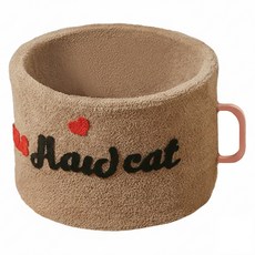 iCat 寵喵樂 可愛茶杯寵物睡窩, 卡其色, 1個