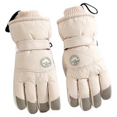 마켓에이 터치 라이딩 아웃도어 스키 장갑 양손착용 세트, 크림, 1세트