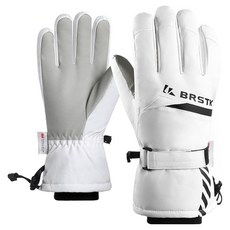 MarketA Pro Winter 觸控滑雪手套 雙手穿戴組, 白色, 1套