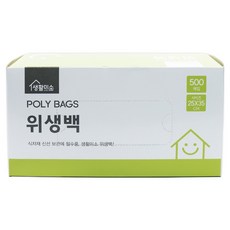 생활미소 위생백 25cm x 35cm, 중(M), 500개입, 1개