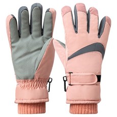 MarketA 多用途加厚滑雪手套 雙手穿戴組, 粉紅色, 1套