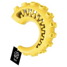 멍냥 강아지 옥토퍼스 문어 다리 치석제거 이갈이 뼈 간식 장난감, 옐로우, 1개