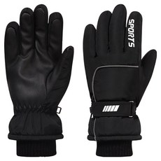 마켓에이 스포츠 베이직 방수 스키 장갑 양손착용 세트, 블랙, 1세트