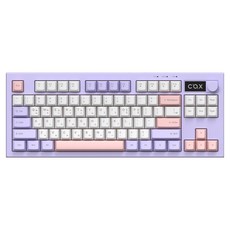 COX 유선 멤브레인 텐키리스 키보드, Lavender, CM87KD, 제조사축