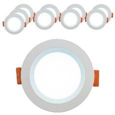 vittz LED無殘光筒燈 崁燈 10W 100mm, 白色 + 自然白, 10個