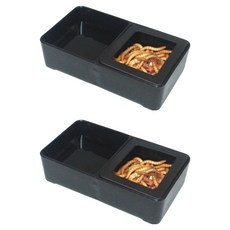 레몽크리프 파충류 밀웜 이중 웜디쉬, 블랙, 2개