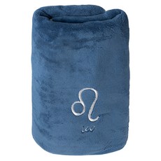 QIDINA 珊瑚絨蓬鬆星座親膚超吸水浴巾 J 款式隨機, 寶石藍, 1個