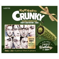 롯데웰푸드 크런키 더블크런치바 그린티, 1개, 132g