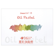 Jieso 彩研 油性重彩油畫棒套組 馬卡龍色系 36+2 CY112-36, 1套, 36色