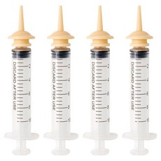 Lemongcreef 寵物爬蟲類餵食注射器 10ml, 混合顏色, 4個