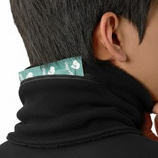 GRS 스포츠 핫팩 + 숏 넥워머 세트, 블랙, 2세트