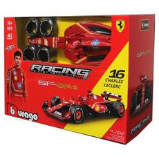 bbUrago F1 1：24 法拉利 16號 F1 組裝汽車模型 壓鑄 SF24, 紅色, 1個