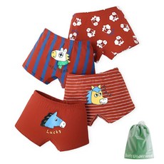 兒童幸運馬方形內褲4件組 N195