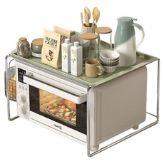 우아주 스테인리스 스틸 전자레인지 랙, 그린, 1단