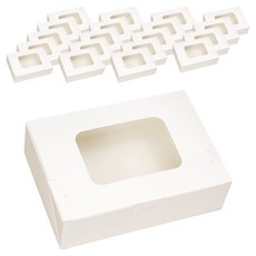 로티니 투명창 원터치 선물상자 직사각 중 180 x 125 x 50 mm, 화이트, 20개