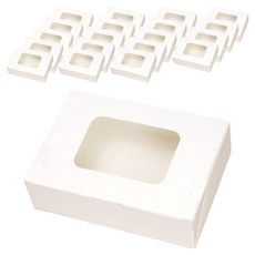 Rotini 透明窗一鍵式禮物盒 長方形 小 155 x 110 x 45 mm, 白色, 20個