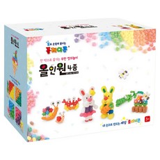 PLAYCORN 多合一創意遊戲4件組, 迷你, 一般, 花朵, 愛心, 1套