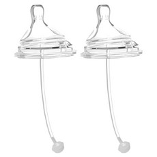 hegen 奶瓶相容Y字切口套組, 2套, Y字切口奶嘴 + 重力球吸管