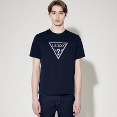GUESS 男士亮面大三角短袖T恤 MP2K9434