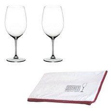 RIEDEL Vinum CabernetMerlot 265週年限定 卡本內梅洛紅酒杯 2入 + 擦拭布, 1套, 610ml