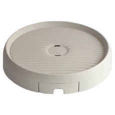 네이처안 숨은바퀴 저수형 이동식 원형 화분받침대, 아이보리, 1개