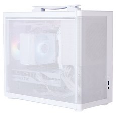 몬스타기어 미니 타워 풀메쉬 탑 핸들 그립 PC 케이스 Y300M, 1개, Y300M(화이트)