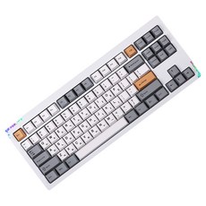 몬스타기어 베어본 풀알루미늄 볼캐치 QMK VIA 블루투스 유무선 커스텀 키보드, 화이트, 스텔라87 더바다소금 사막여우, 제조사축