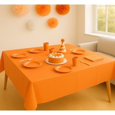 파티쇼 행사용 테이블보 오렌지 137 x 274 cm, 1개, 2개입