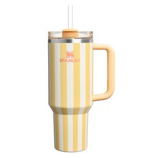 스탠리 퀜처 H2.0 플로우 스테이트 텀블러, 버터 스트라이프, 1.18L, 1개
