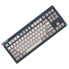 몬스타기어 베어본 풀알루미늄 볼캐치 QMK VIA 블루투스 유무선 커스텀 키보드, 블루그레이, 스텔라87 더바다소금 클래식V2, 제조사축