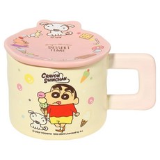 MTuTU 萌兔兔 蠟筆小新 瓷寶陶瓷附蓋樂飲杯 290ml, 粉色, 1個