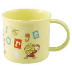 Skater 塑膠漱口杯 喬治猴 200ml, 淺黃色, 1個