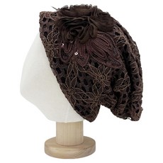 바른리빙 금사 레이스 주방 두건 DK-14, 다크브라운, 1개