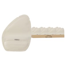 FaSoLa 旅行用便攜密封分裝袋 附貼紙組 7.5 x 9.5cm 30入, 1套, 米色