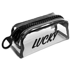 리드홈 튼튼한 PVC 방수 왕지퍼 필통 파우치, 투명, 1개