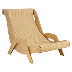 咕沛日常 劍麻貓抓板躺椅, 實木色, 1個