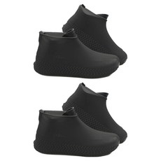 온트리 실리콘 신발 방수커버 S 2p, 블랙, 2개