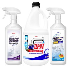 DASH 욕실 청소 배수관 클리너 + 물때 제거제 + 욕실 세정제 세트, 3.5L, 1세트