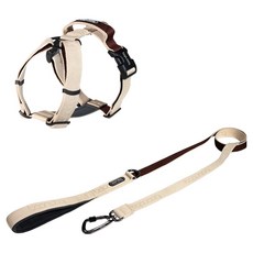 분독 플레이리쉬 롱리드줄 320cm + 플레이 하네스 세트, 베이지브라운, 1세트