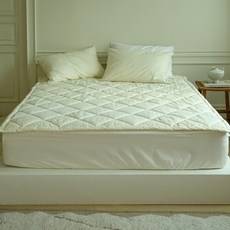 플로라침구 워싱 메리노울 양모패드, 아이보리